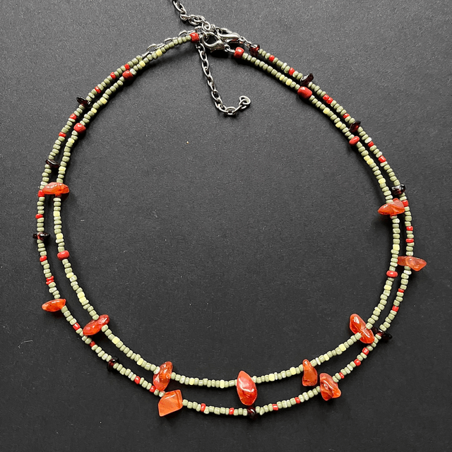 Groen-oranje ketting